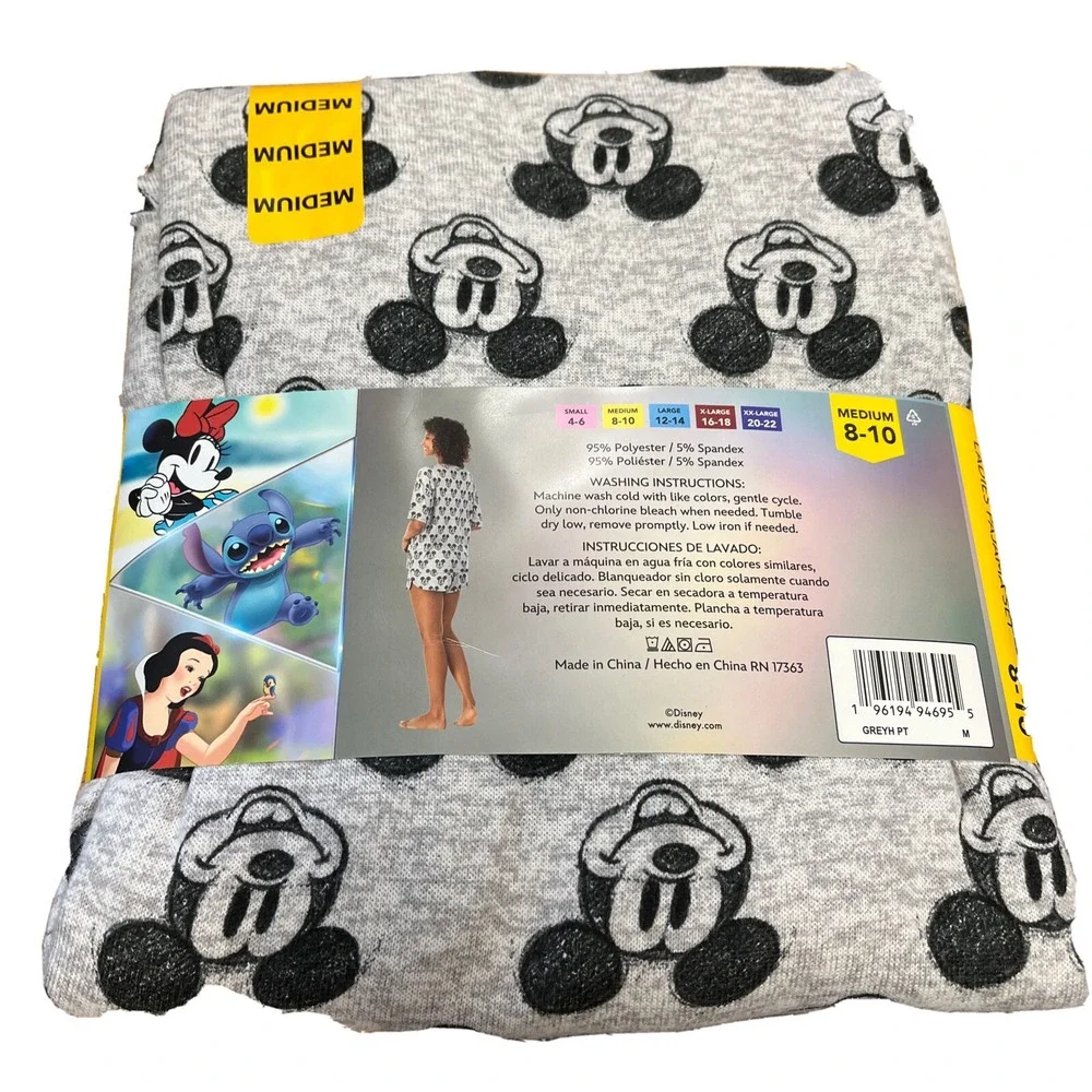 NWT Women's DISNEY 100 Ladies Mickey Mouse Soft Short Sleeve Short Pajama XL - Picture 2 of 3
